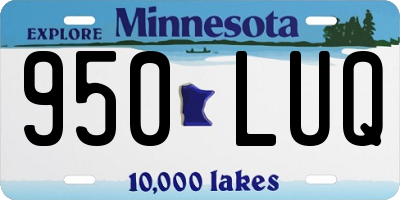 MN license plate 950LUQ