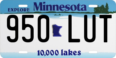 MN license plate 950LUT
