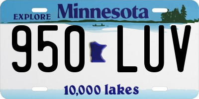 MN license plate 950LUV