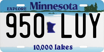 MN license plate 950LUY