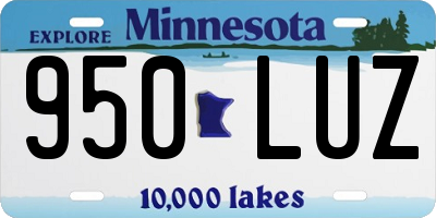 MN license plate 950LUZ