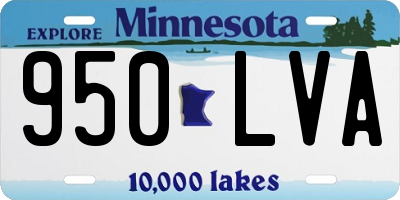 MN license plate 950LVA