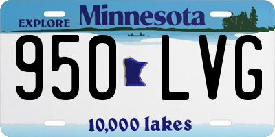 MN license plate 950LVG