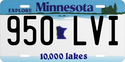 MN license plate 950LVI