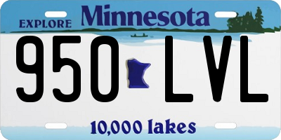 MN license plate 950LVL