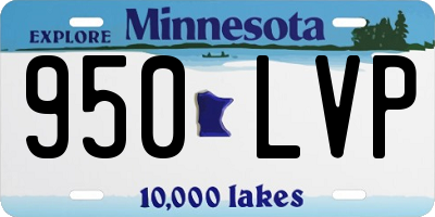 MN license plate 950LVP