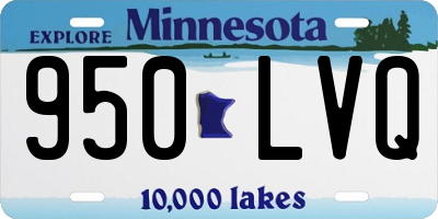 MN license plate 950LVQ
