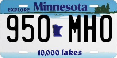 MN license plate 950MHO