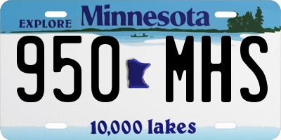MN license plate 950MHS
