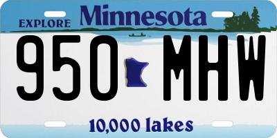 MN license plate 950MHW