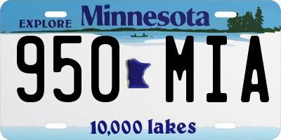 MN license plate 950MIA