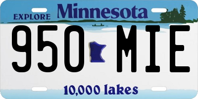 MN license plate 950MIE