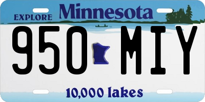 MN license plate 950MIY