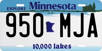 MN license plate 950MJA