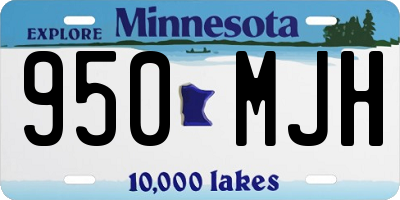MN license plate 950MJH