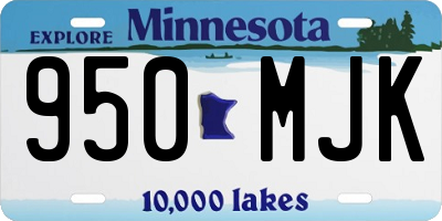 MN license plate 950MJK