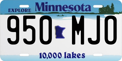 MN license plate 950MJO