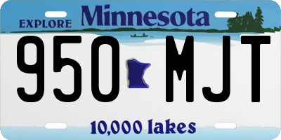 MN license plate 950MJT
