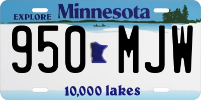MN license plate 950MJW
