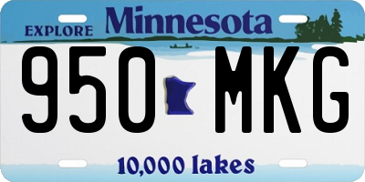 MN license plate 950MKG