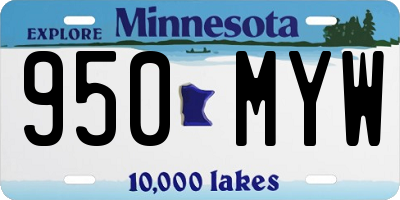 MN license plate 950MYW