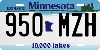 MN license plate 950MZH