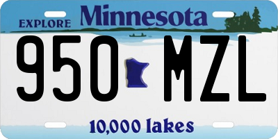 MN license plate 950MZL