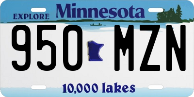 MN license plate 950MZN