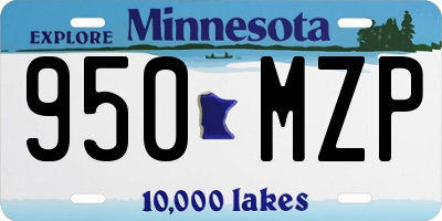 MN license plate 950MZP