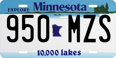 MN license plate 950MZS