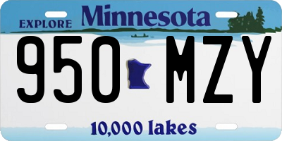 MN license plate 950MZY