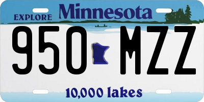 MN license plate 950MZZ