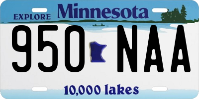 MN license plate 950NAA