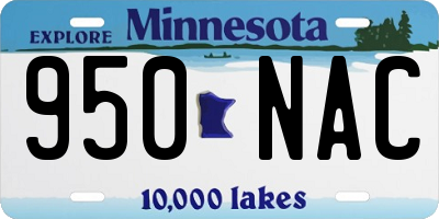 MN license plate 950NAC