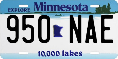 MN license plate 950NAE