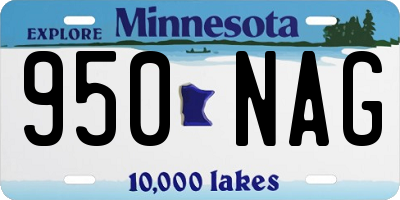 MN license plate 950NAG