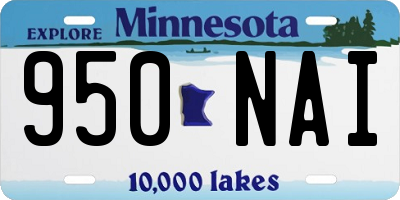 MN license plate 950NAI