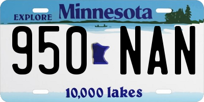 MN license plate 950NAN
