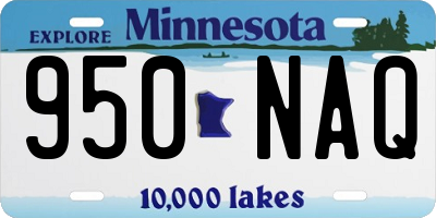 MN license plate 950NAQ