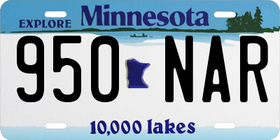 MN license plate 950NAR