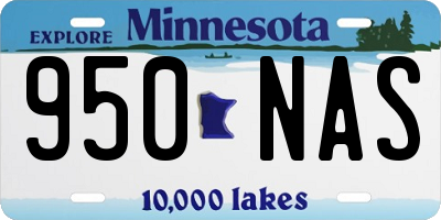 MN license plate 950NAS