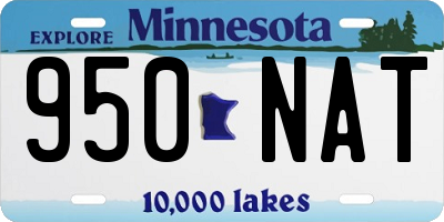 MN license plate 950NAT