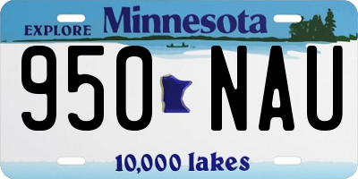 MN license plate 950NAU