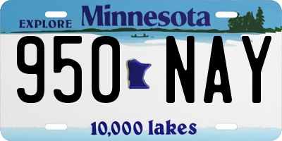 MN license plate 950NAY