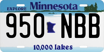 MN license plate 950NBB
