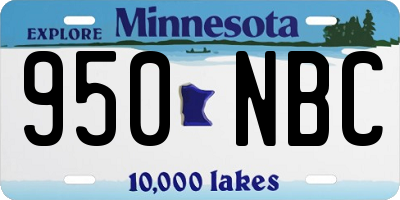 MN license plate 950NBC