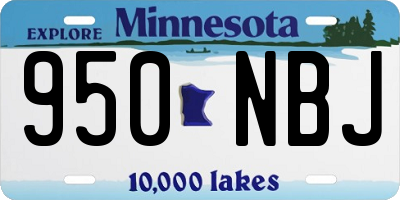 MN license plate 950NBJ