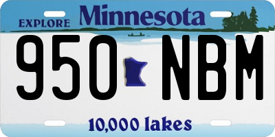 MN license plate 950NBM
