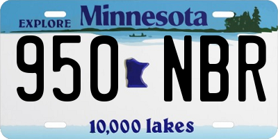 MN license plate 950NBR