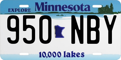 MN license plate 950NBY